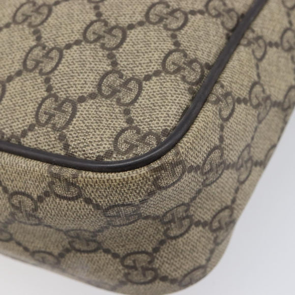 GUCCI GG Supreme Shoulder Bag PVC Beige Gold 233268 Auth 208664