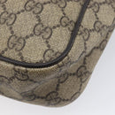 GUCCI GG Supreme Shoulder Bag PVC Beige Gold 233268 Auth 208664-14