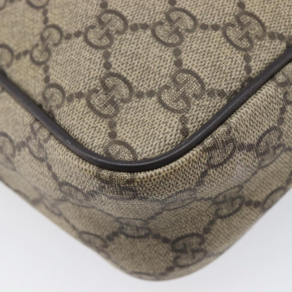 GUCCI GG Supreme Shoulder Bag PVC Beige Gold 233268 Auth 208664