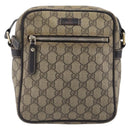 GUCCI GG Supreme Shoulder Bag PVC Beige Gold 233268 Auth 208664-2
