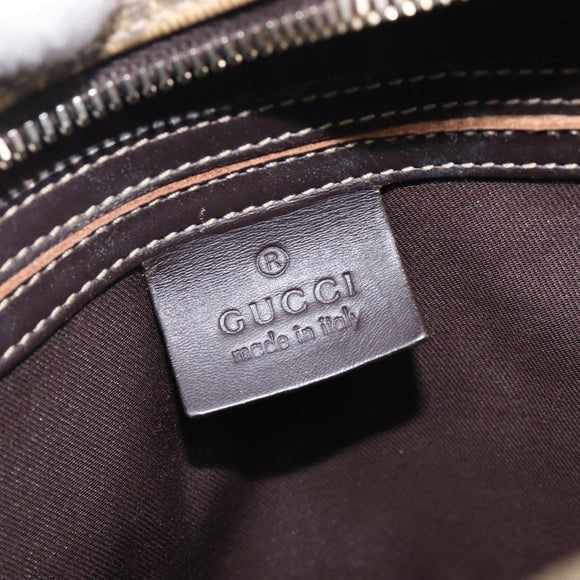GUCCI GG Supreme Shoulder Bag PVC Beige Gold 233268 Auth 208664