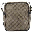 GUCCI GG Supreme Shoulder Bag PVC Beige Gold 233268 Auth 208664-3