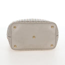 LOEWE Hand Bag Leather Gray Gold Auth 208665V-11