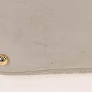 LOEWE Hand Bag Leather Gray Gold Auth 208665V-12