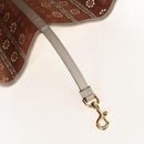 LOEWE Hand Bag Leather Gray Gold Auth 208665V-21