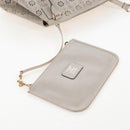 LOEWE Hand Bag Leather Gray Gold Auth 208665V-23