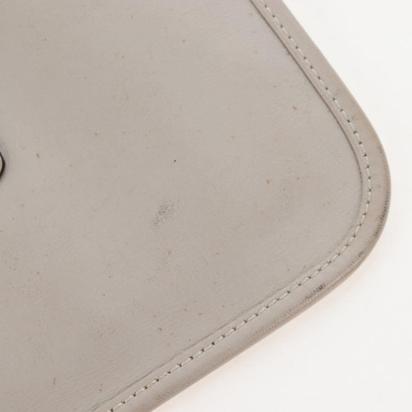 LOEWE Hand Bag Leather Gray Gold Auth 208665V