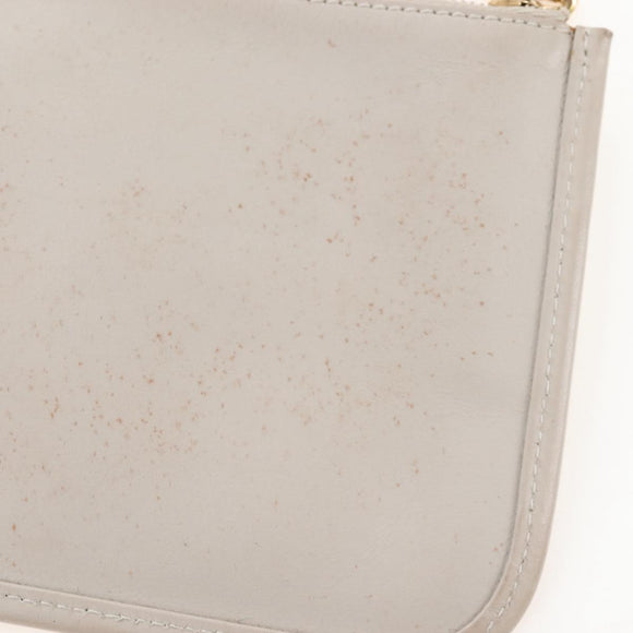 LOEWE Hand Bag Leather Gray Gold Auth 208665V