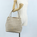LOEWE Hand Bag Leather Gray Gold Auth 208665V-32