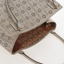LOEWE Hand Bag Leather Gray Gold Auth 208665V-6