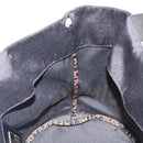 FENDI Hand Bag Canvas Black Brown Auth 208666-17