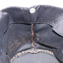 FENDI Hand Bag Canvas Black Brown Auth 208666-18