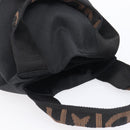FENDI Hand Bag Canvas Black Brown Auth 208666-6