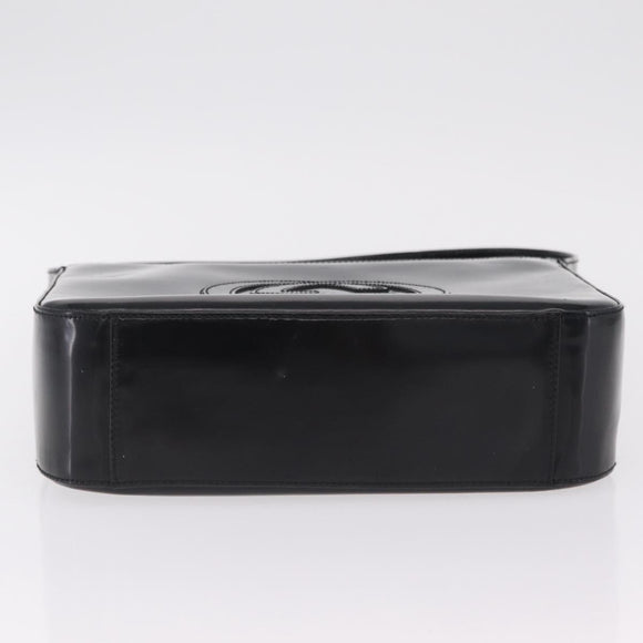 GUCCI Shoulder Bag patent Black 000 1186 0506 Auth 208668