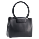 Salvatore Ferragamo Gancini Shoulder Bag Leather Black Silver Auth 208669V-1
