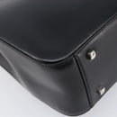 Salvatore Ferragamo Gancini Shoulder Bag Leather Black Silver Auth 208669V-15
