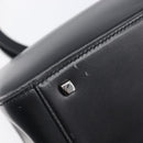 Salvatore Ferragamo Gancini Shoulder Bag Leather Black Silver Auth 208669V-6