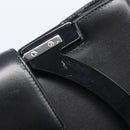 Salvatore Ferragamo Gancini Shoulder Bag Leather Black Silver Auth 208669V-10