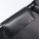 Salvatore Ferragamo Gancini Shoulder Bag Leather Black Silver Auth 208669V-19