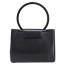 Salvatore Ferragamo Gancini Shoulder Bag Leather Black Silver Auth 208669V-13