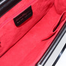 Salvatore Ferragamo Gancini Shoulder Bag Leather Black Silver Auth 208669V-11