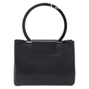 Salvatore Ferragamo Gancini Shoulder Bag Leather Black Silver Auth 208669V-2