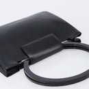 Salvatore Ferragamo Gancini Shoulder Bag Leather Black Silver Auth 208669V-7