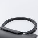 Salvatore Ferragamo Gancini Shoulder Bag Leather Black Silver Auth 208669V-14