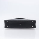 Salvatore Ferragamo Gancini Shoulder Bag Leather Black Silver Auth 208669V-5