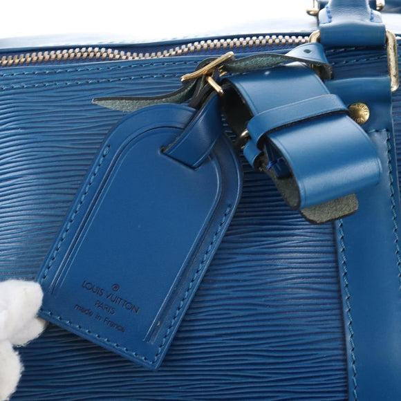 LOUIS VUITTON Epi Keepall 50 Boston Bag Blue M42965 LV Auth 208670V
