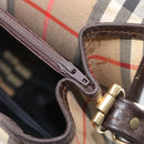 Burberrys Nova Check Shoulder Bag Canvas Beige Gold Auth 208676-21