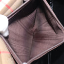 Burberrys Nova Check Shoulder Bag Canvas Beige Gold Auth 208676-22