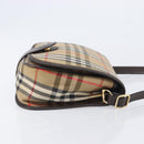Burberrys Nova Check Shoulder Bag Canvas Beige Gold Auth 208676-3