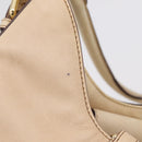 MCM Vicetos Logogram Tote Bag PVC Leather Beige Gold Auth 208677A-10