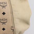 MCM Vicetos Logogram Tote Bag PVC Leather Beige Gold Auth 208677A-19
