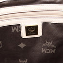MCM Vicetos Logogram Tote Bag PVC Leather Beige Gold Auth 208677A-20