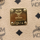 MCM Vicetos Logogram Tote Bag PVC Leather Beige Gold Auth 208677A-12