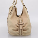 MCM Vicetos Logogram Tote Bag PVC Leather Beige Gold Auth 208677A-3