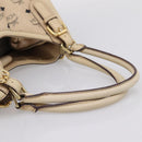 MCM Vicetos Logogram Tote Bag PVC Leather Beige Gold Auth 208677A-7