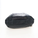 See By Chloe Shoulder Bag Leather Black Gold Auth 208678A-11