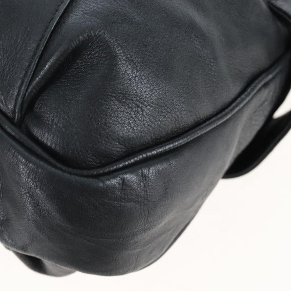 See By Chloe Shoulder Bag Leather Black Gold Auth 208678A