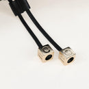 See By Chloe Shoulder Bag Leather Black Gold Auth 208678A-17