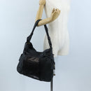 See By Chloe Shoulder Bag Leather Black Gold Auth 208678A-26