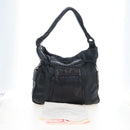 See By Chloe Shoulder Bag Leather Black Gold Auth 208678A-27