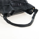 See By Chloe Shoulder Bag Leather Black Gold Auth 208678A-8