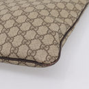 GUCCI GG Supreme Hand Bag PVC Beige Silver 117551 Auth 208679V-10