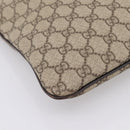 GUCCI GG Supreme Hand Bag PVC Beige Silver 117551 Auth 208679V-11