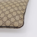 GUCCI GG Supreme Hand Bag PVC Beige Silver 117551 Auth 208679V-12
