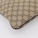 GUCCI GG Supreme Hand Bag PVC Beige Silver 117551 Auth 208679V-13