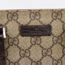 GUCCI GG Supreme Hand Bag PVC Beige Silver 117551 Auth 208679V-14